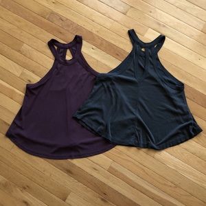 Mock neck tank tops, set of 2